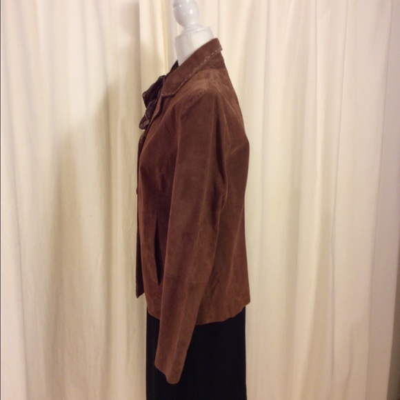 KC Collection Rust/Brown Suede Jacket - Picture 4 of 8